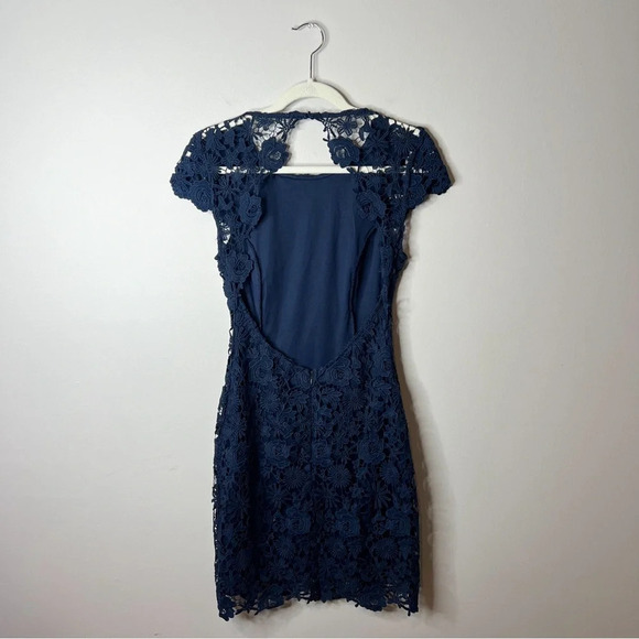 Lulus Romance Language Navy Blue Backless Lace Dress - Picture 8 of 11